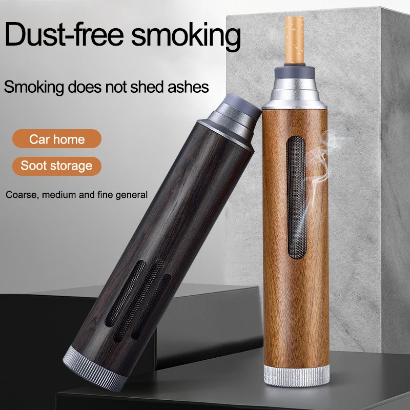 Anti-splash Potable Creative Handheld Personal Custom Logo  Dust Free Cigarette Cigar Car Windproof Ashtray Tube Holder