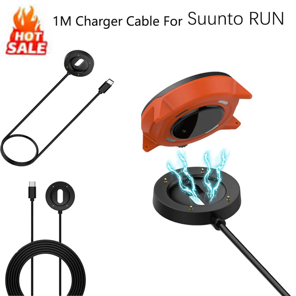 

1M Charger Cable for Suunto RUN TYPE -C Charging Line Sports Smartwatch Accessories Replacement Magnetic Charger Dock Adapter