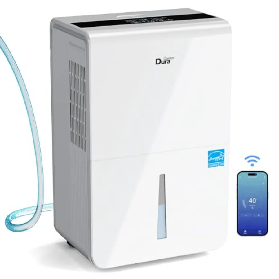 

Осушитель воздуха для подвала, сертифицированный Energy Star, для больших помещений до 425 м², до 35 литров/день, белый, с дренажным шлангом 5 метров