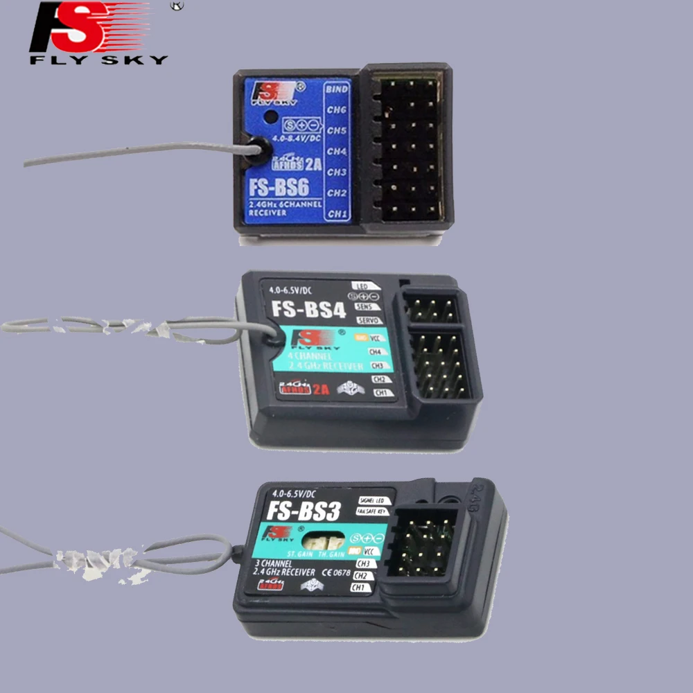 Flysky FS-BS3 FS-BS6 FS-BS4 Receiver with Built-in Gyro Stabilization System for FS-IT4S FS-GT5 Remote Controller
