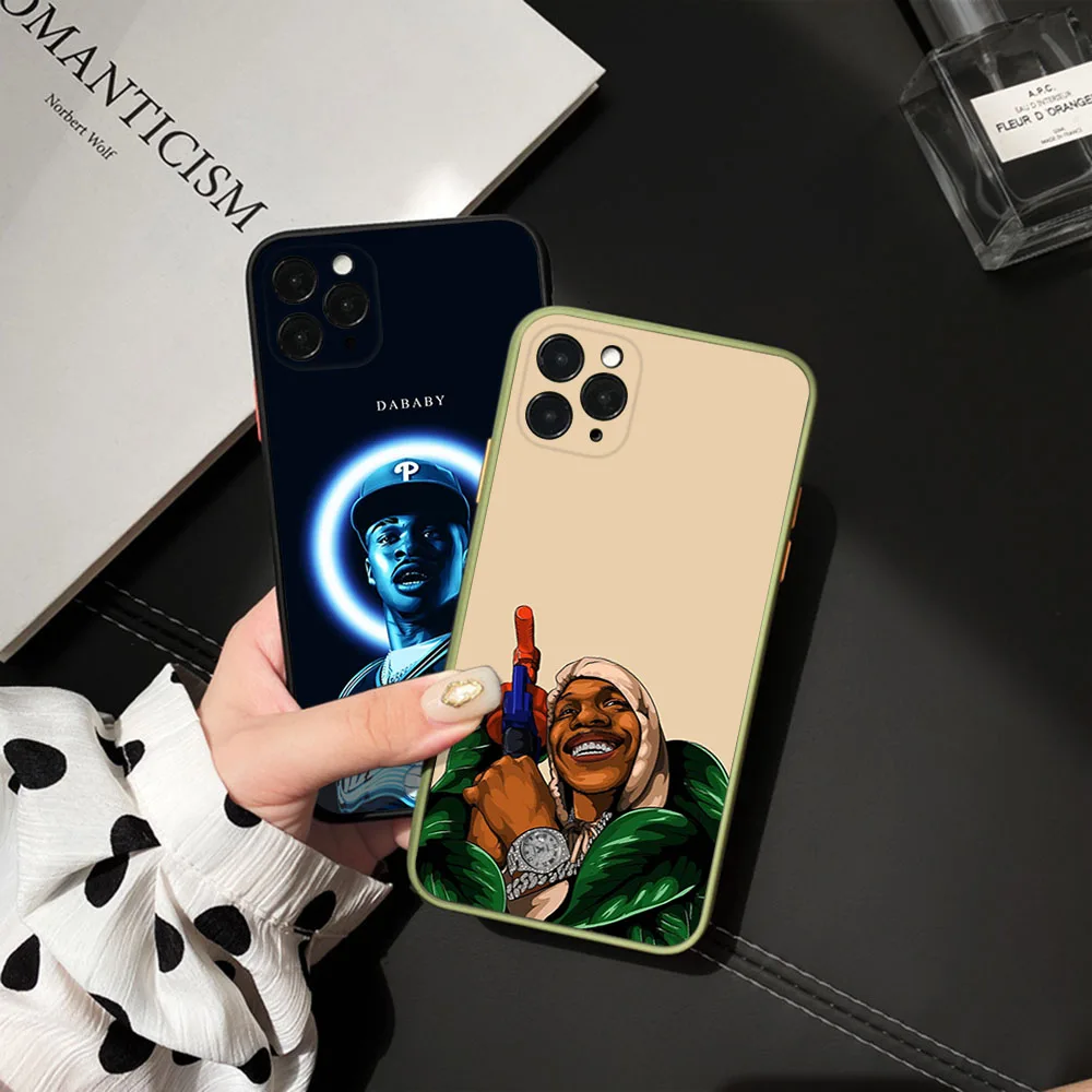 Phone Case For iPhone 15 Pro XS Max 14 7 8 6 6s Plus SE 11 12 13 Mini X XR DaBaby Baby Jesus Frosted Black Translucent Cover