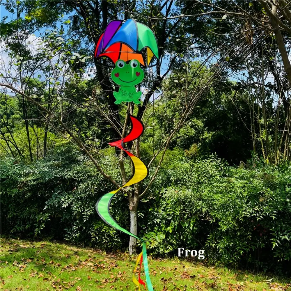 Pingente de guarda-chuva colorido de desenho animado, não tóxico, pano de suspensão e plástico, vintage, pára-quedas colorido, peça de sinos de vento