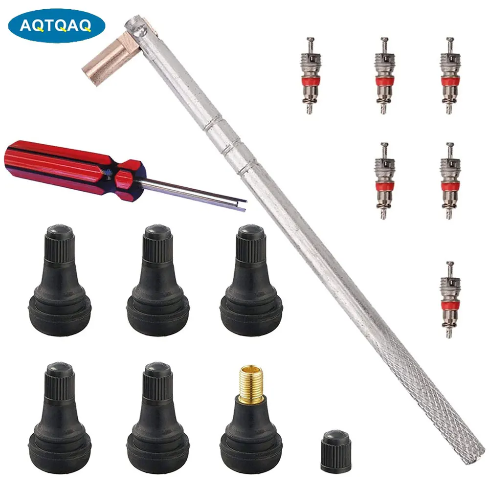 1 Set Tire Valve Stem Tool Remover & Installation, TR412 Snap-in Valve Stems, Single Head Tire Valve Core Remover Installer Tool