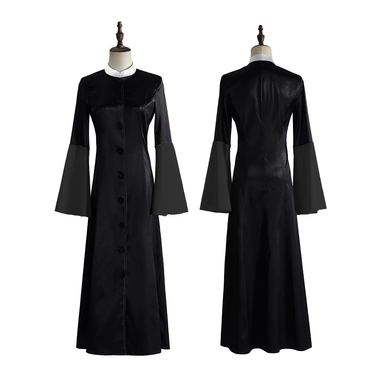 

Medieval cosplay Halloween trumpet sleeve color blocked dress Medieval court stage performance costume cosplay costume