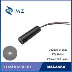 TTL PWM Infrared Dot Laser Diode Module D12mm 940nm 1mw 10mw 20mw 30mw IR Invisible Light Positioning Industrial Dot Laser
