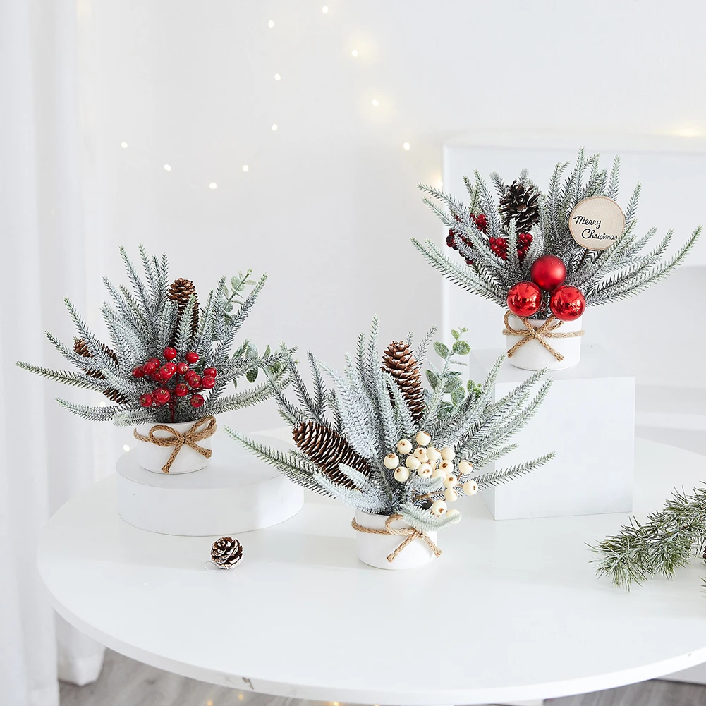 Miniature Xmas Tree For Bedroom Living Room Atmosphere Instants Festive Charm For Festive Office Desk Ornament