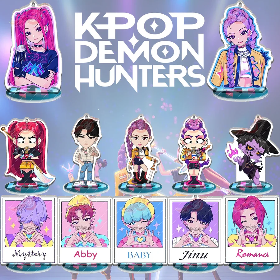 

Kpop Demon Hunters Display Stand Rack Huntrix Figure Desk Ornament Anime Figure Stand Model Kpop Girl Group Rack Gift for Fans