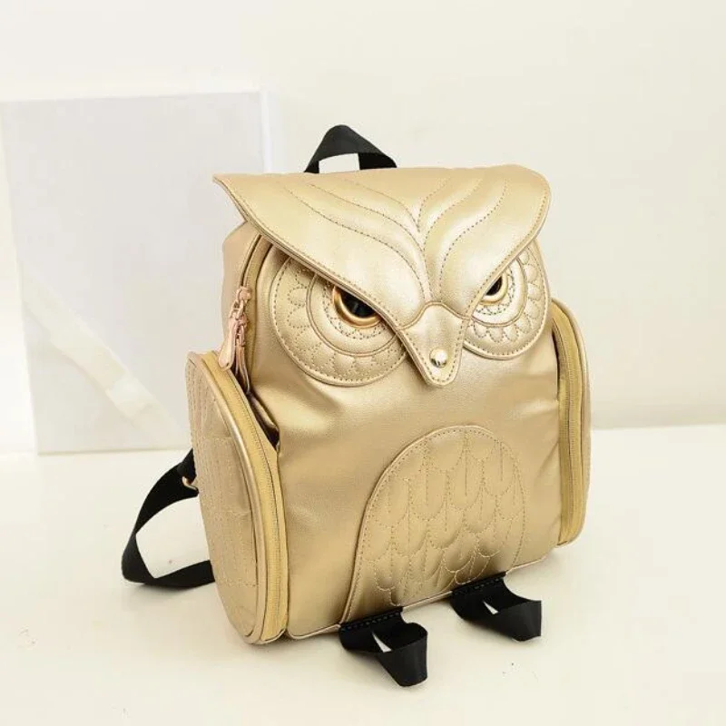 Korean Trendy Women\'s Owl Backpack Casual Travel Bag Fashionable and Personalized Cartoon Three-dimensional Backpack