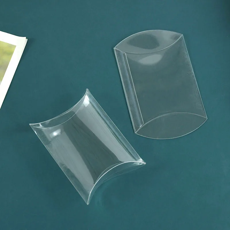 10 stücke Kissen Form Klar PVC Candy Box Transparent Geschenk Verpackung Box Hochzeit Geburtstag Party Favors Decor Weihnachten Box liefert – Detail 14