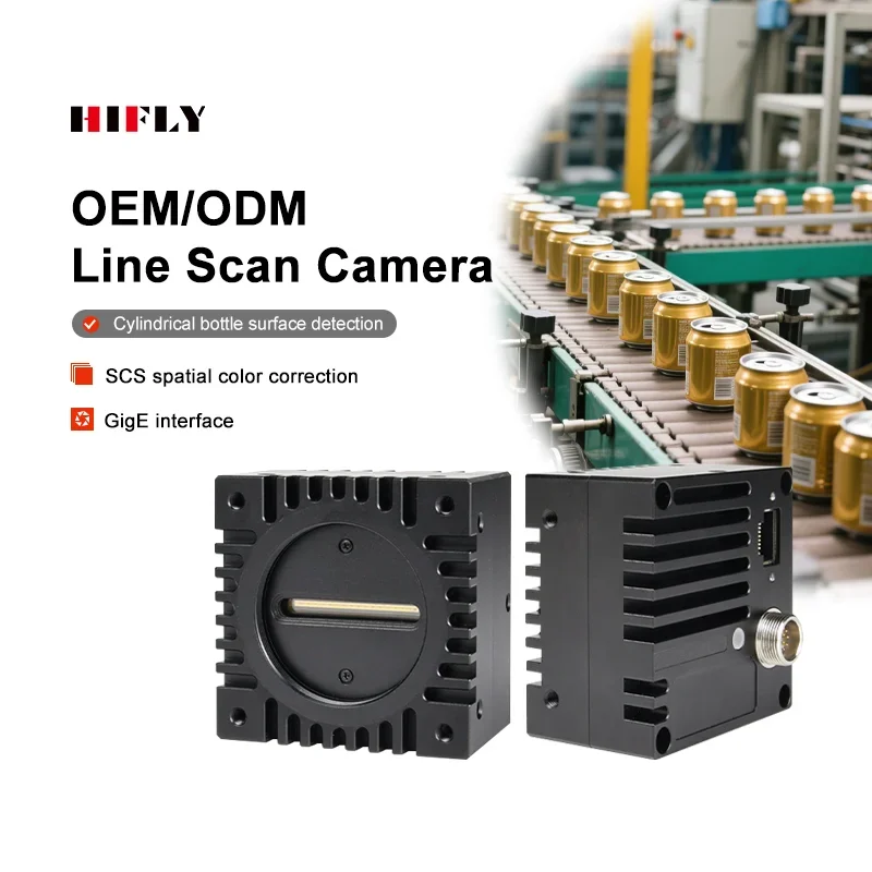ZXY HIFLY 4K Line Scan Camera 7um M42 Mount Machine Vision Inspection GigE Industrial Cameras