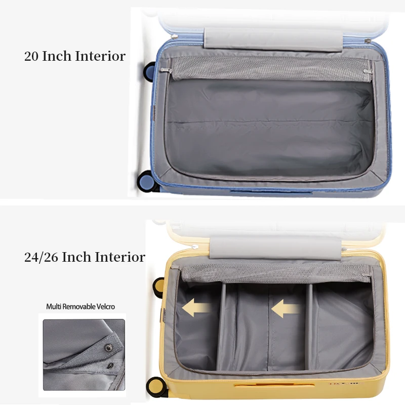 AJI Damen-Handgepäck, TSA-Schloss, großes Fassungsvermögen, leichter Koffer, Reisekabine, 2025, Design, 20/24/26 Zoll, Reisekoffer