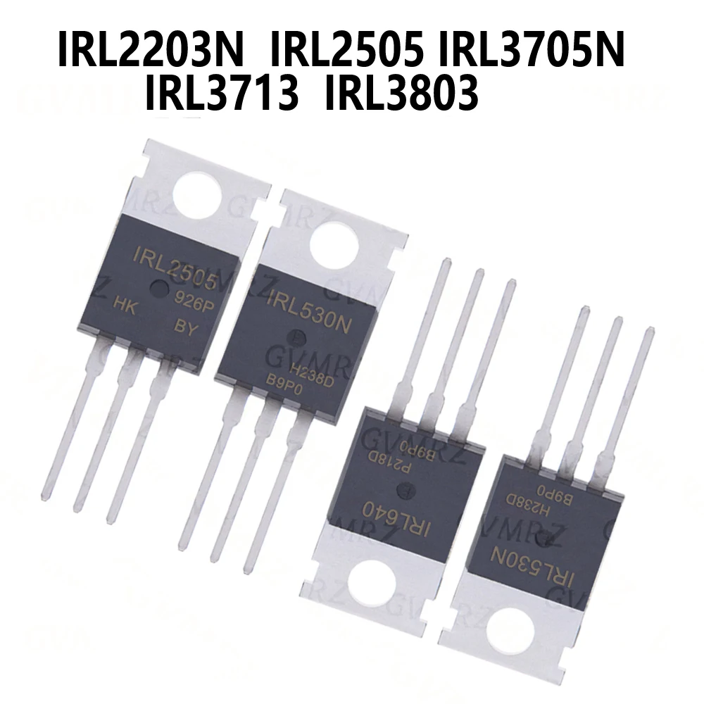 10PCS IRL2203N IRL2505 IRL3705N IRL3713 IRL3803 IRL510N TO-220 transistor IRL520N IRL530N IRL540N IRL630 IRL640 IRL7833