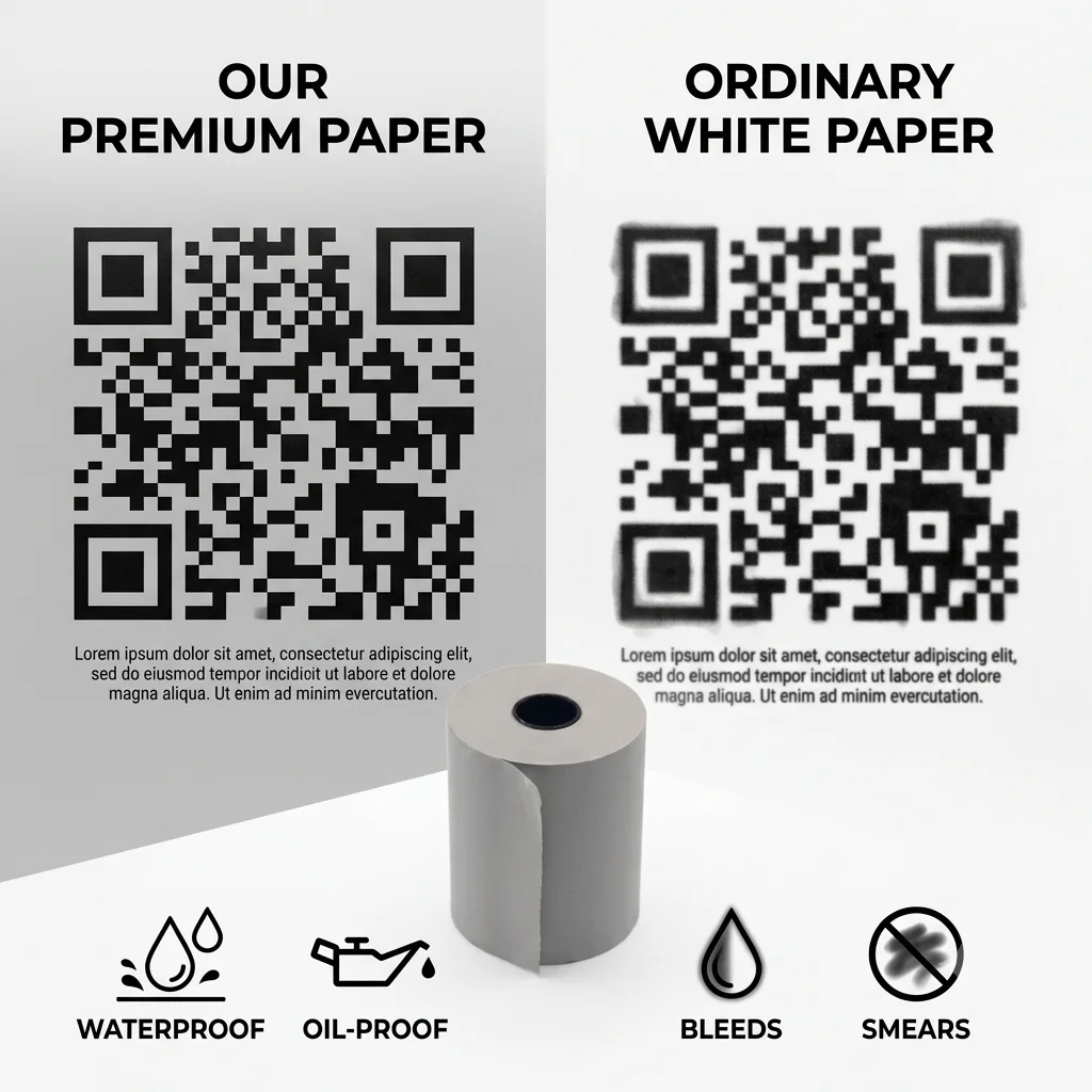 WEIHUANG 57x50mm Thermal Paper Roll Premium Receipt Paper BPA Free Smooth Printing for Mobile POS Terminal Receipt Printer