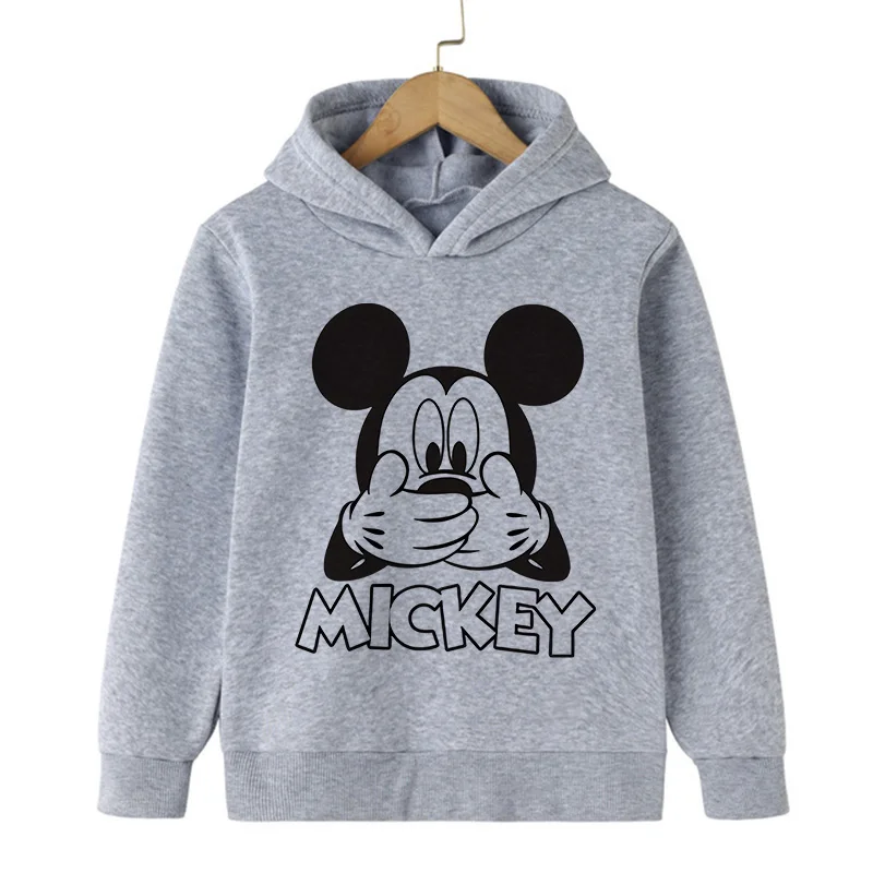 Sweatshirts Cartoon Children Cute Manga Anime Disney Mickey Minnie Mouse Hoodie Clothes Kid Girl Boy Sweatshirt Hoody Baby Top