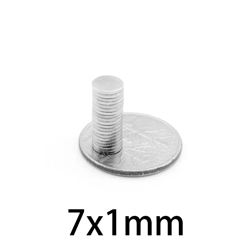 7x1 مللي متر مغناطيس دائري صغير صغير 7x1 للثلاجات المنزلية والمكاتب لتقوم بها بنفسك 7*1 مللي متر 7*1