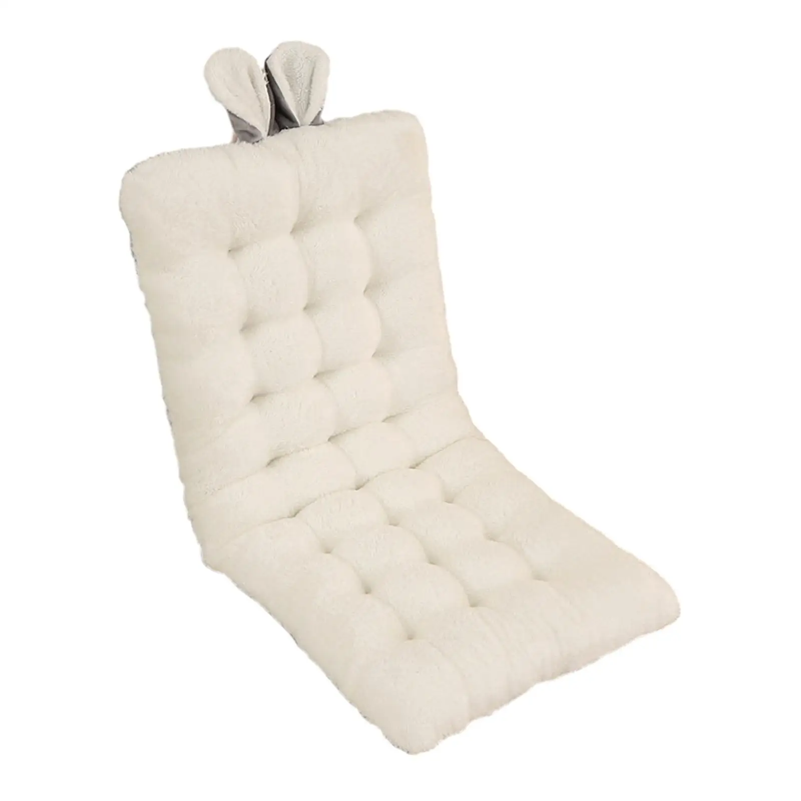 Office Chair Cushion Plush Soft Chair Mat Chair Seat Pad Back Cushion with Ties for Bedroom Living Room Dorm Apartment Patio