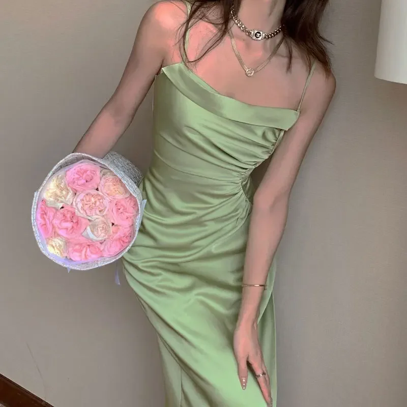 Summer Dresses 2023 New Korean Fashion Women Clothing Elegant And Pretty Dress Formal Evening Long Prom Party Graduation Dresses