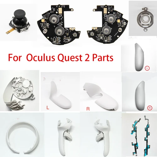 Imagen 1 del producto Carcasa del controlador, tablero pequeño, Joystick, antena vibradora, anillo de localización, cable flexible, piezas de reparación para Meta Oculus VR Quest 2