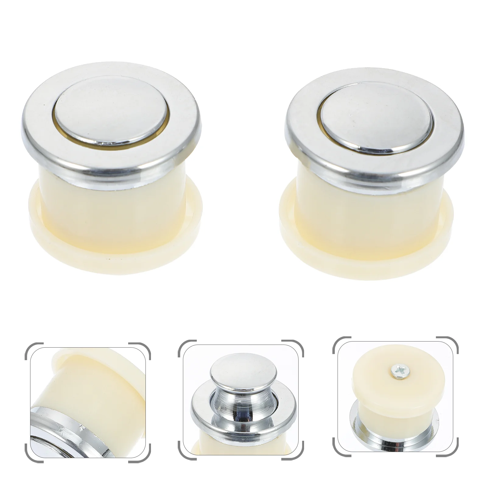 

2 Pcs Bouncing Handle Retractable Furniture Door Pull Knob Spring Drawer Knobs Hidden Cabinet