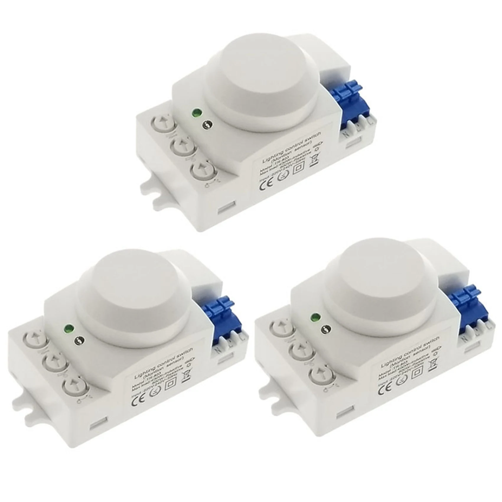SQPP-3X 5.8Ghz System LED Microwave 360 Degree Motion Sensor Light Switch Body Motion Detector