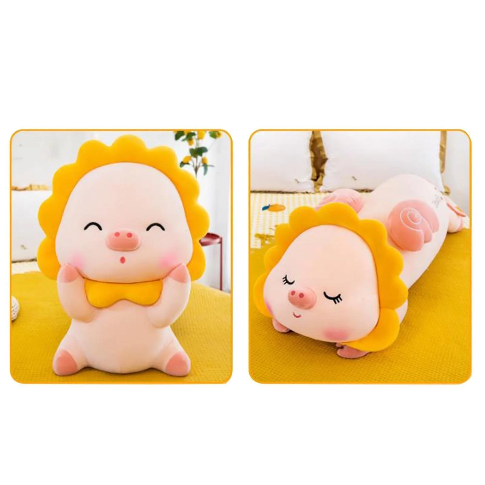 해바라기 돼지 플러시 장난감 만화 돼지 인형 플러시 동물 인형 봉제 장난감 플러시 베개 생일 선물 홈 장식