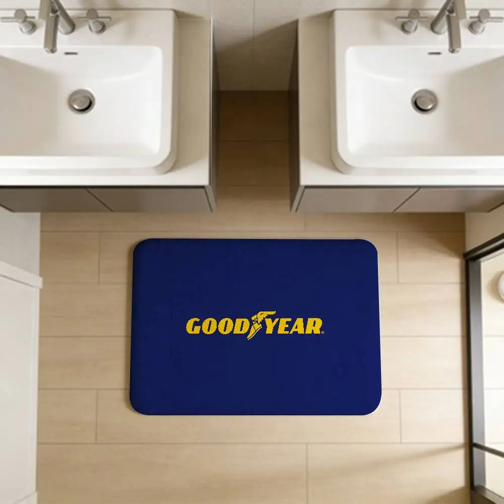 Good Year Tires Car Entrance Door Mat Washable Non-Slip Living Room Sofa Chairs Area Mat Kitchen Welcome Doormat