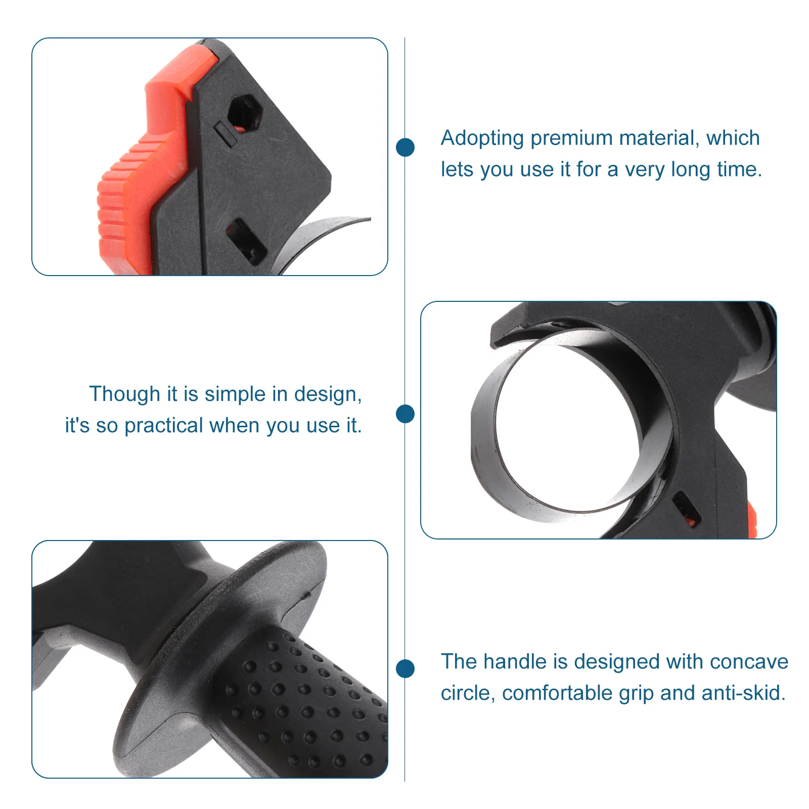 

2Pcs Adjustable Electric Hammer Handle Simple Design Durable Use Easy Install Compact Lightweight Practical Impact Drill Handle