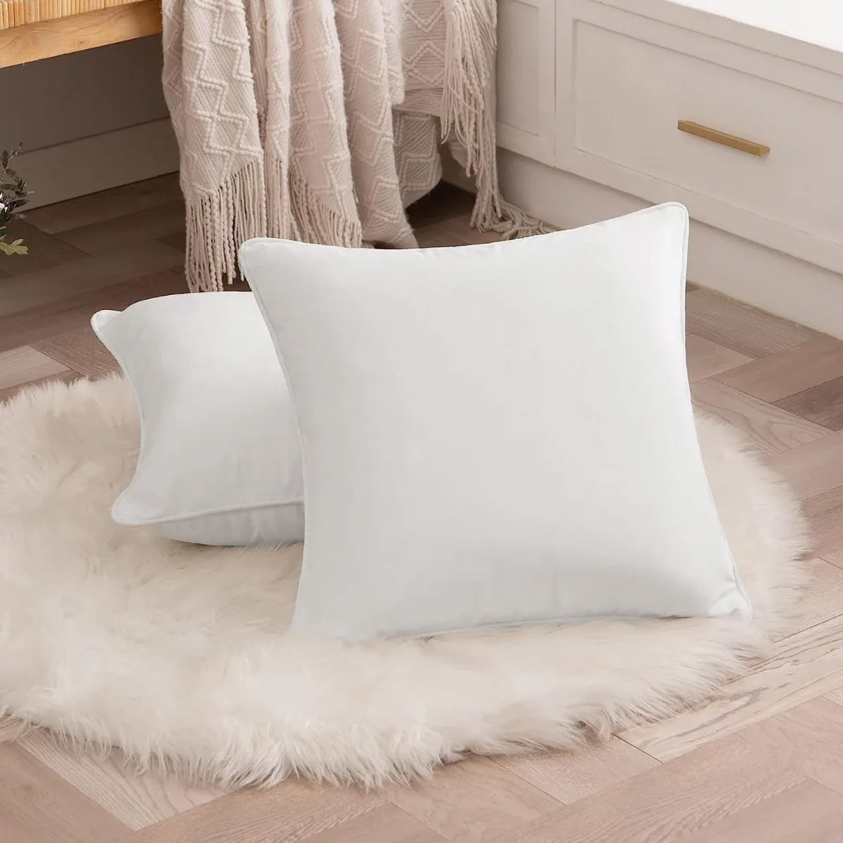 

45x45cm Throw Cushion Cove Stylish Solid Color Modern Minimalist High-end Sofa Living Room Bedroom Comfortable Pillow Case Cover