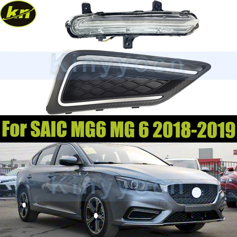 

Front Bumper Fog Lamp Light Fog Lmap Cover For SAIC MG6 MG 6 2018-2019 Front Driving Lamp Fog Light