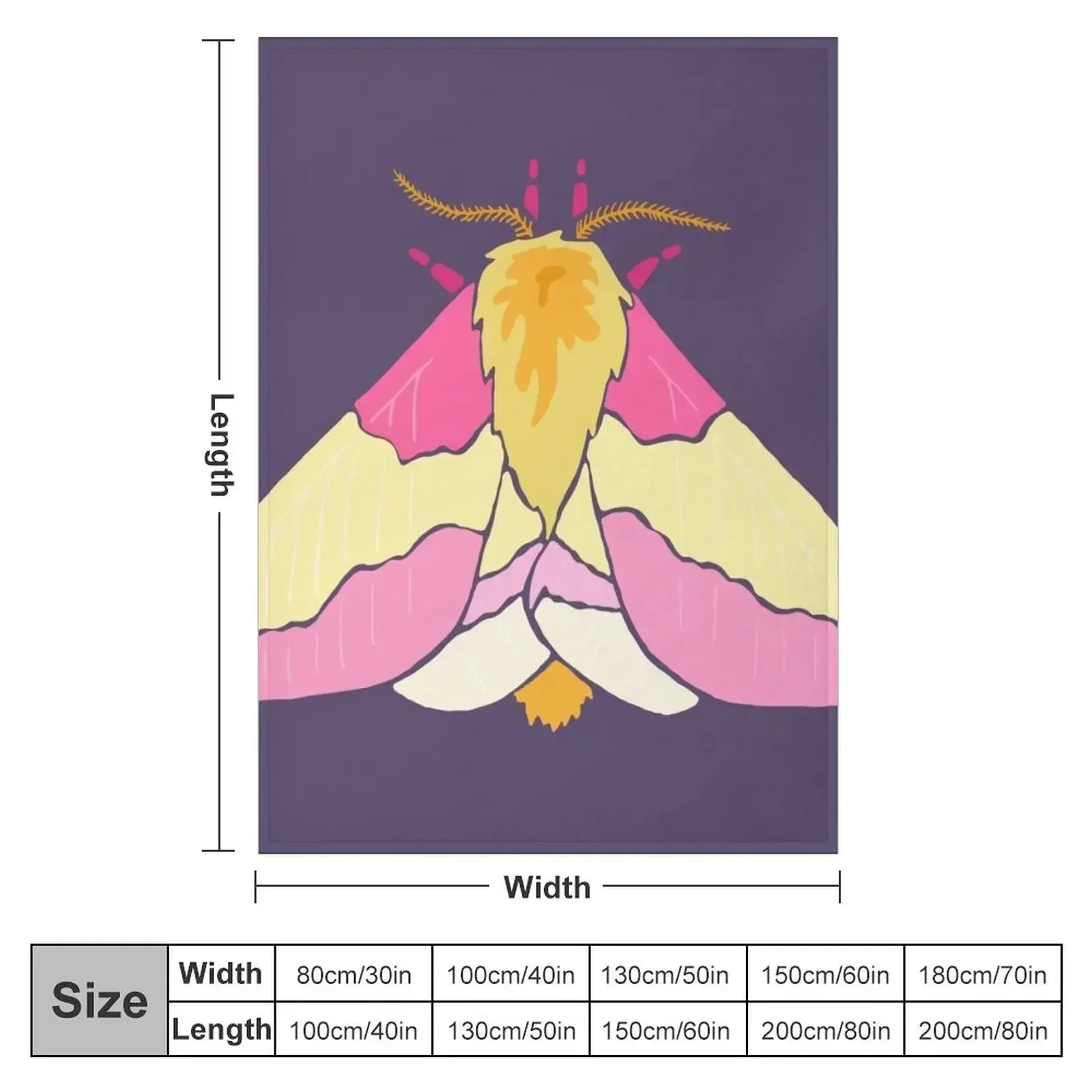 Rosy Maple Moth Throw Blanket Multi-Purpose Luxury Thicken for sofa Soft Big Blankets Sofas Of Decoration funny gift Blankets