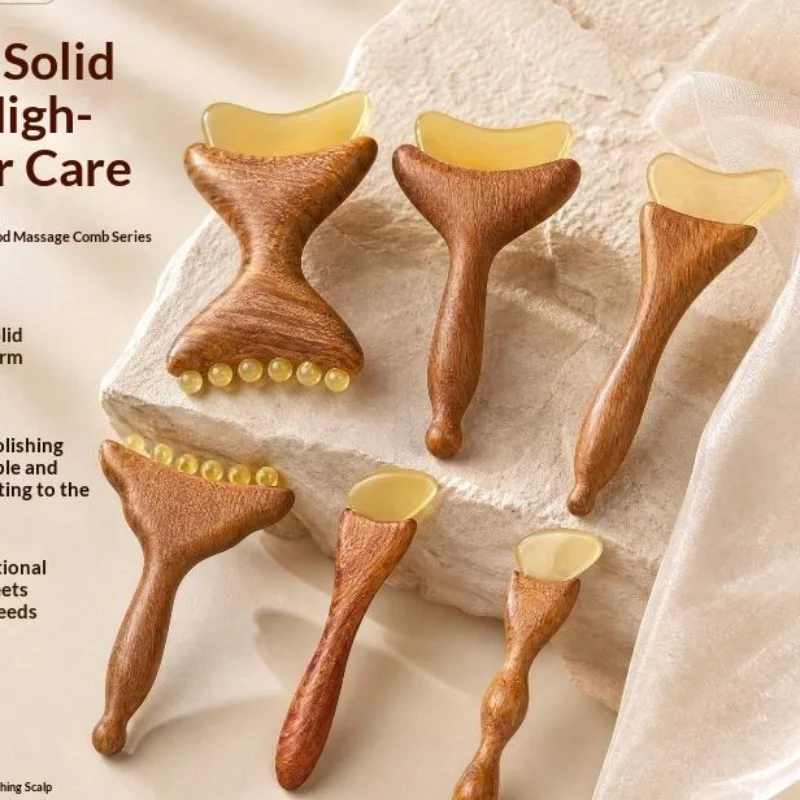1Pcs Natural Material Face Lifting And Tightening Eye Massage Stick Reduce Puffiness Sandalwood Massager