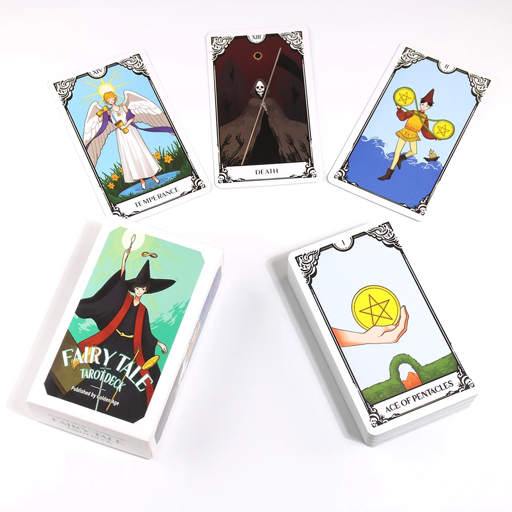 Fairy Tale Tarot Deck Witchy Beginner Cards 78 Tarot Deck Original Tarot Cards For Beginners And Experts With PDF Guide Book