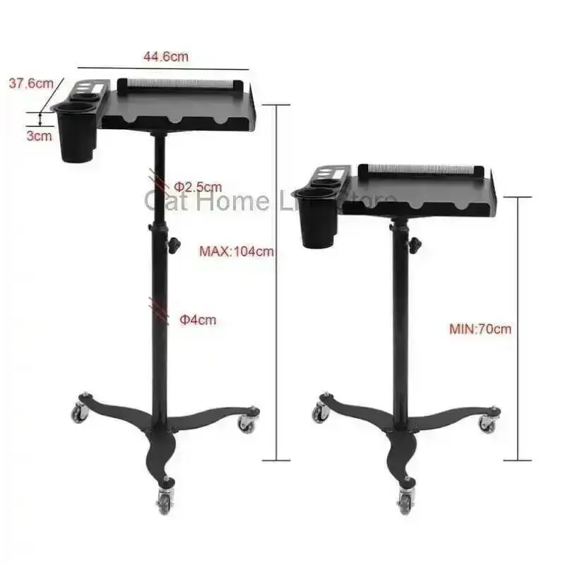 for Beauty Hair Salon Furniture Salon Rolling Trolley Cosmetic Wood Gold Equipment Work Tools Car Support Hairdresser Sockets
