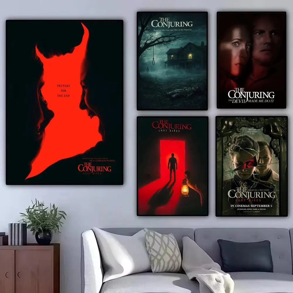 Movie T-The Conjuring Last Rites Poster Modern  Wall Art Aesthetic Minimalist Bedroom Decor Cafe Home Gift
