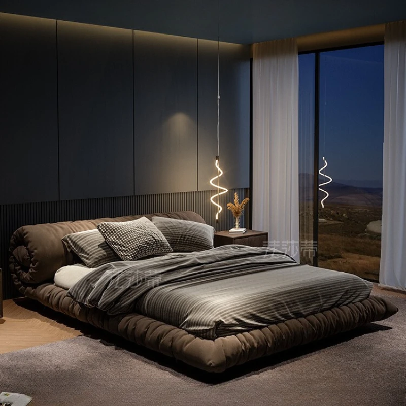 

Master Bedroom Bed Minimalist European Black Nightstands Bed Girls Lounge Muebles Para Dormitorio House Accessories