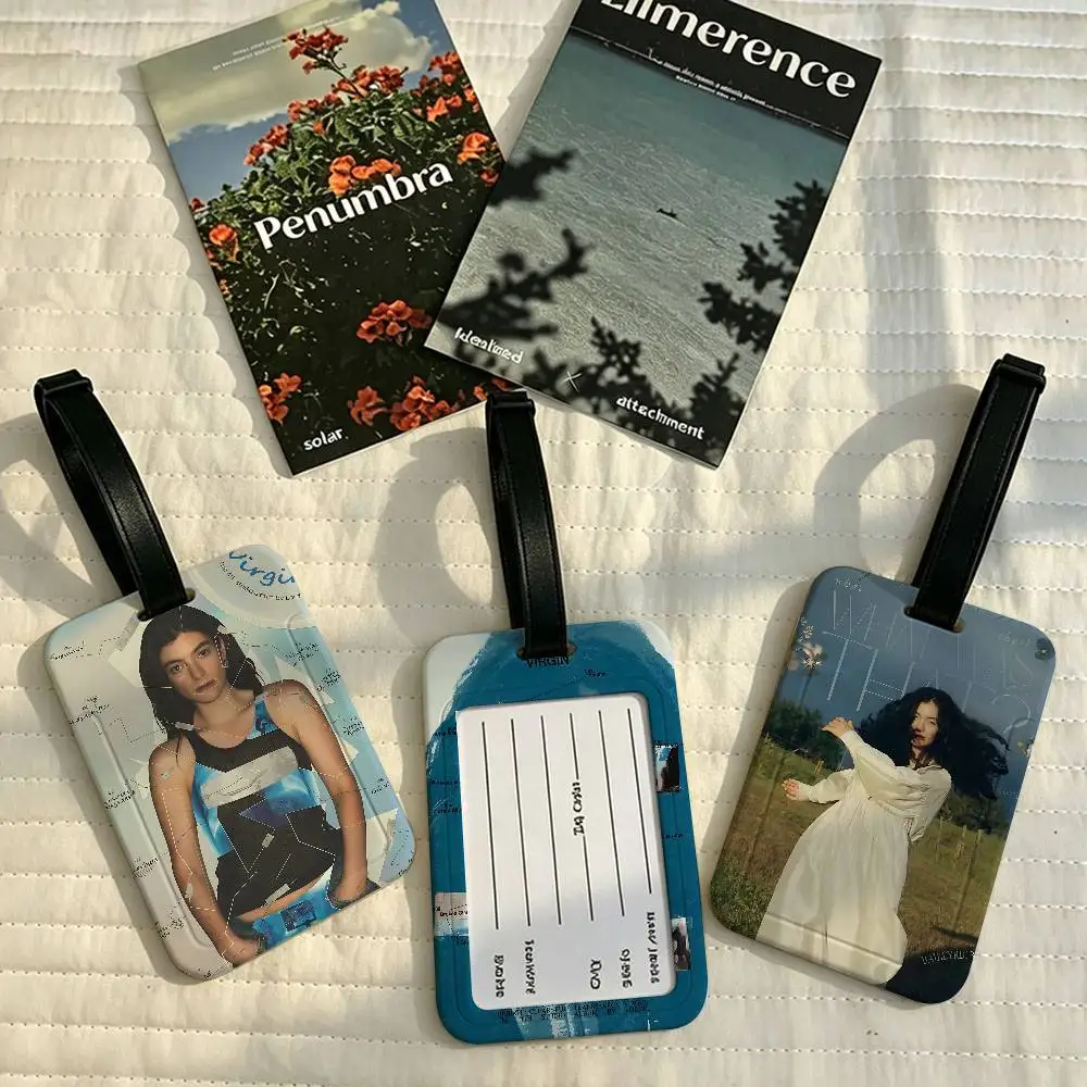 L-Lorde Fourth Album Virgin PVC Anti lost Luggage Identifier Tag Removable Information Card Holder Travel Baggage Tag