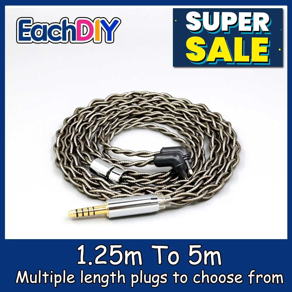 

99% Pure Silver Palladium + Graphene Gold Shielding Earphone Cable For Sony MDR-EX1000 MDR-EX600 MDR-EX800 MDR-7550 LN008194