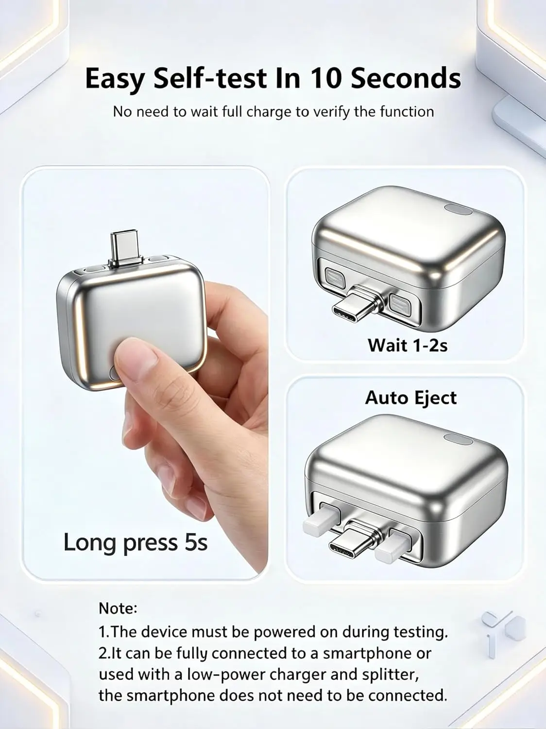 2PCS Innovative Overcharge Protection Adapter for iPhone 15-17/Mobile Phones/laptops/Headphones/Other USB-C Devices, Fully Charged Automatic Physical Disconnect Adapter for Funny Gifts, 140W Type-C