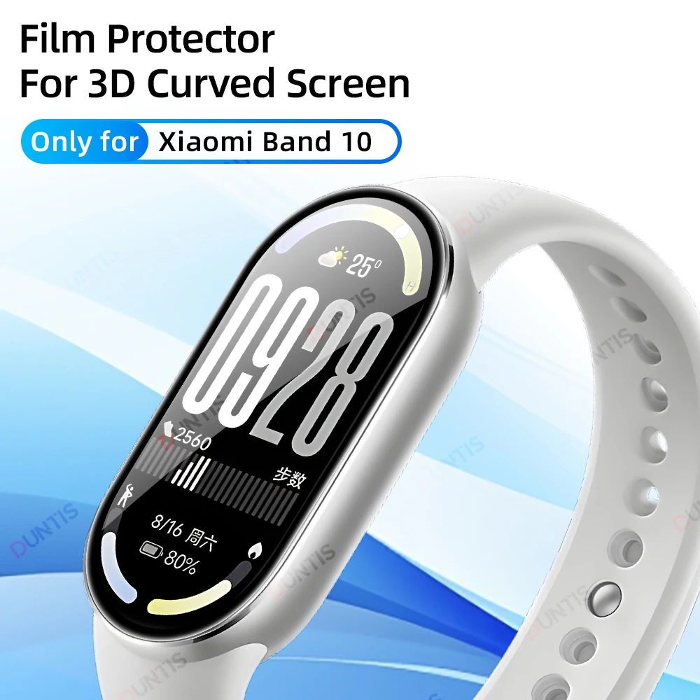 Displayschutzfolie für Xiaomi Mi Band 10, 3D-gebogene Schutzfolie mit vollständiger Abdeckung für Mi Band 10, Schutzzubehör (kein Glas) – Detail 2