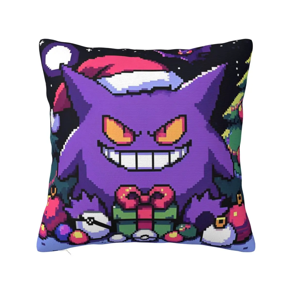 Funda de almohada decorativa Anime japonés Pokemon Gengar Merch funda de almohada para silla funda cuadrada de varios tamaños