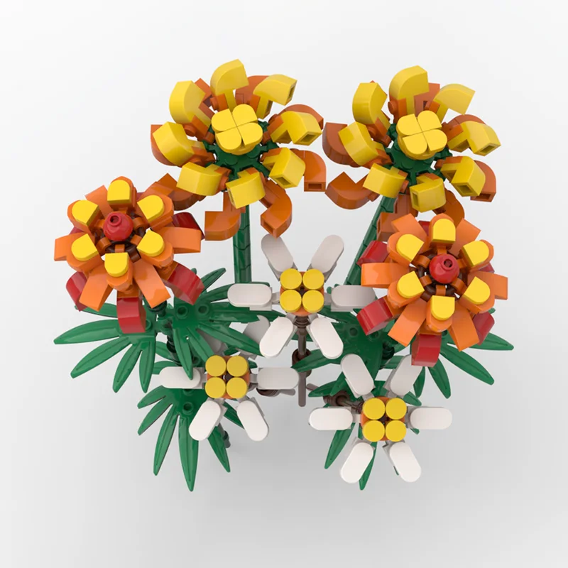 ตัวต่อดอกไม้ MOC 321 ชิ้น แบบจำลองสถาปัตยกรรม ประกอบเอง DIY ของเล่นเสริมสร้างความคิดสร้างสรรค์ ของขวัญคริสต์มาส ของขวัญวันเกิดสำหรับเด็ก