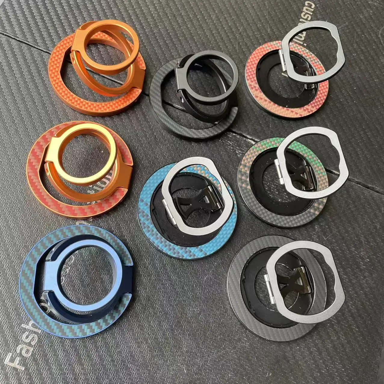 AKATIP Aramid Fibre Carbon Fibre Magnetic Stand Ring Clip for iPhone product photo