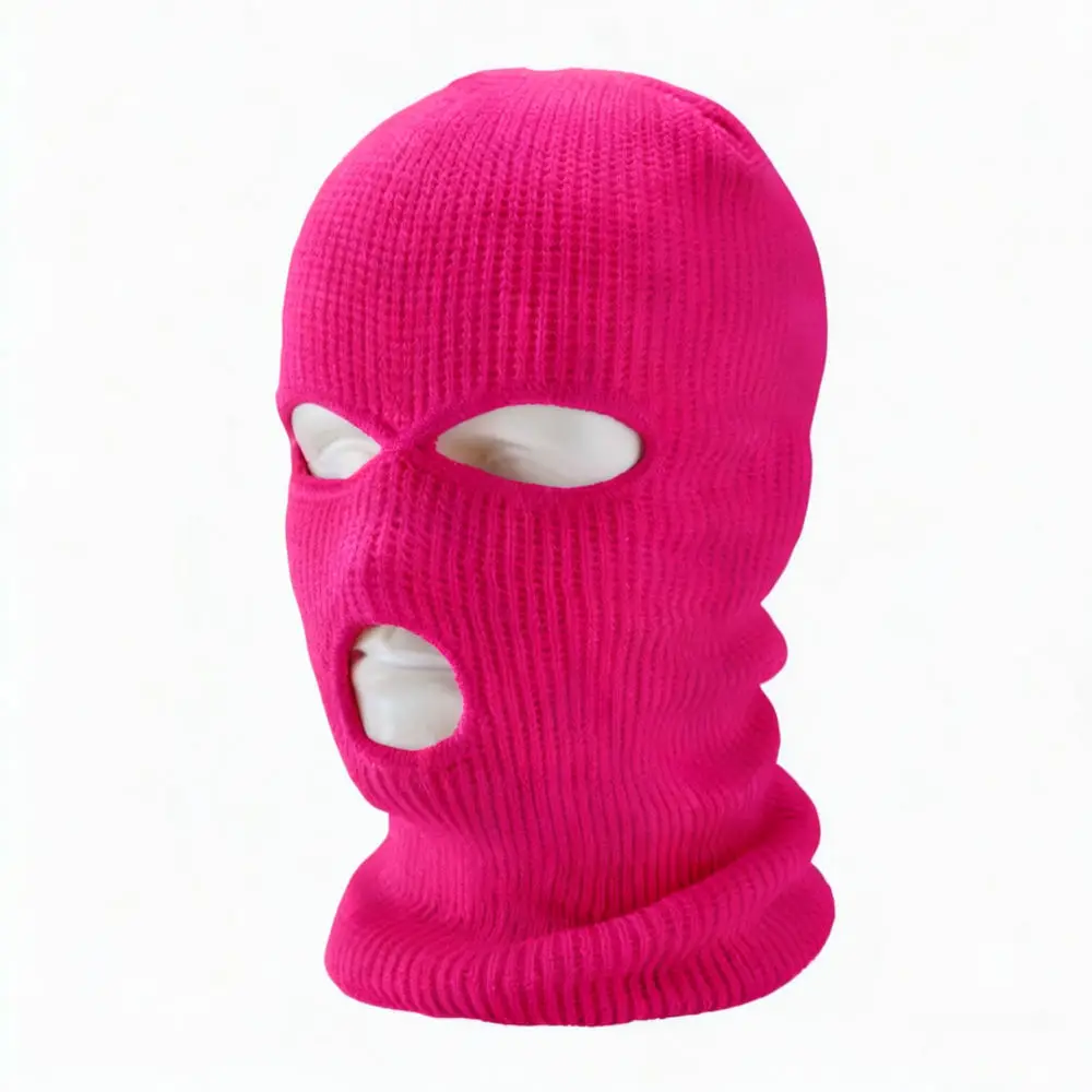 Three Hole Winter Mask For Cycle Zone Knitted Balaclava Warm Cap Outdoor Sports Gear For Skiing Cycling Windproof Hat
