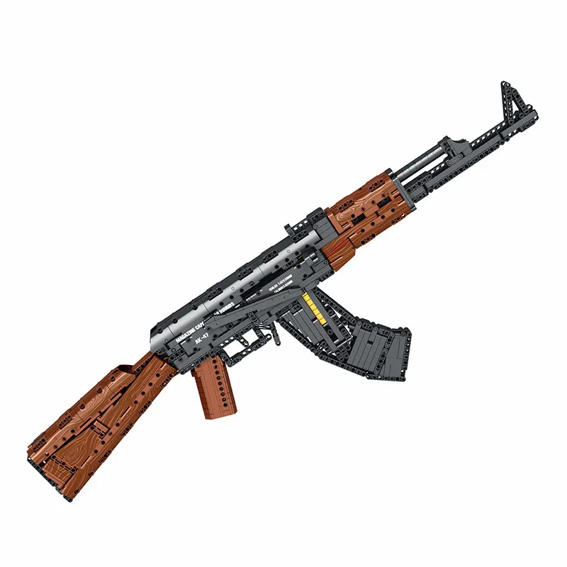 Hot Creative Military Series AK47 Gun Model Building Blocks Set Model Assembly Toys Nice Birthday Gift For Kids Adults