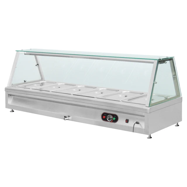 Commercial Hotel equipment 6 Pan Counter Top Electrical Food Warmer Soup Bain Marie Display