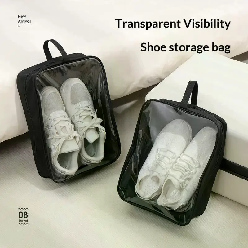 Portable Nylon Travel Shoe Bags With Zipper Closure For Men And Women Waterproof Shoe Organize Storage Bags Makeup Laundry Bag