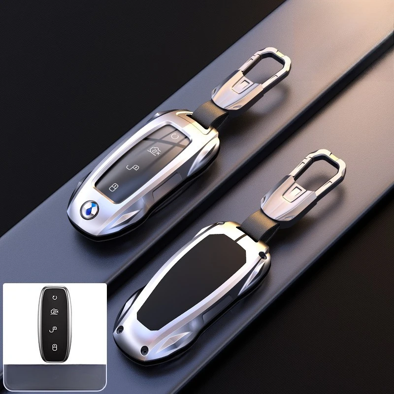 NEW Premium Zinc Alloy Key Cover Case for Denza D9/D9 DM-i/N7 EV - Protective Key Fob Shell Key Bag Chain