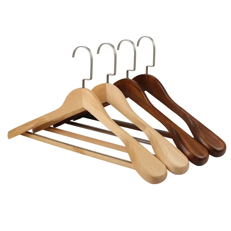 

45x6cm Man woman Wide shoulder hanger vintage wood coat hangers household clothing store solid wood suit hanger