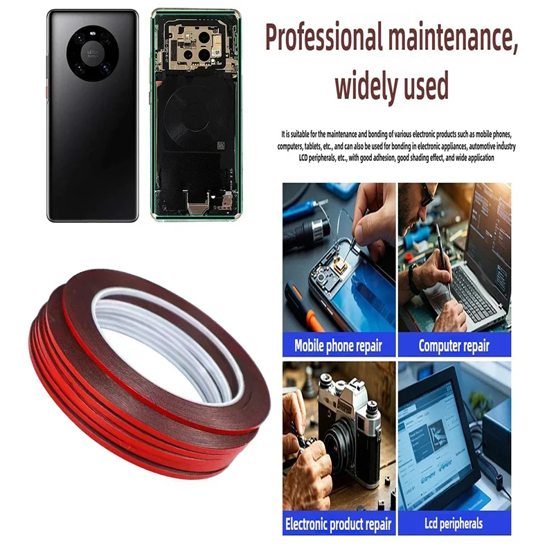 1PCS Black 10M Mobile Phone Repair Double Side Tape For Cellphone Touch Screen LCD Pannel 3mm Self Adhesive Foam Sticker Fix