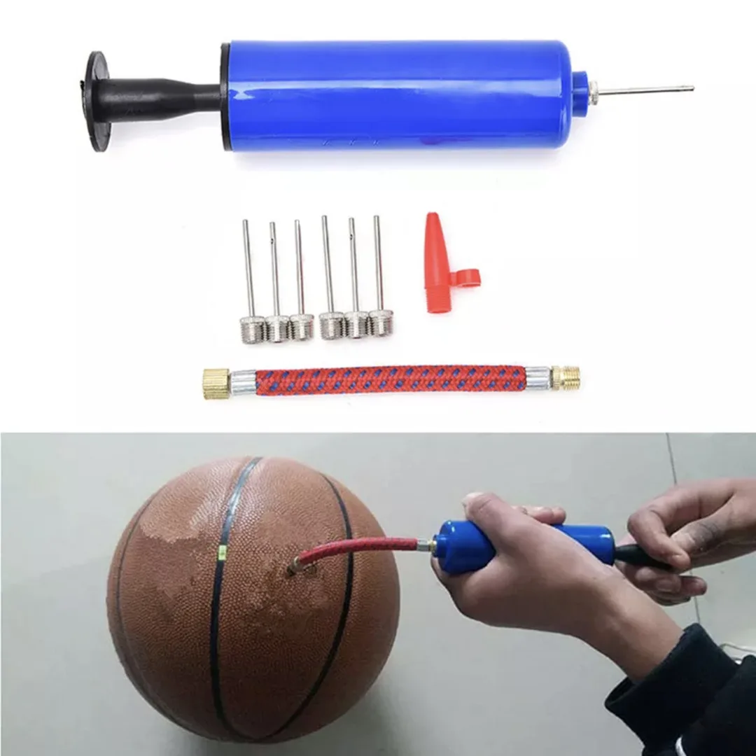 Flexible Hose Ball Pump Set Hand Pump Inflator Portable Ball Volleyball Football Basketball Inflating Pump Tools with Air Hose